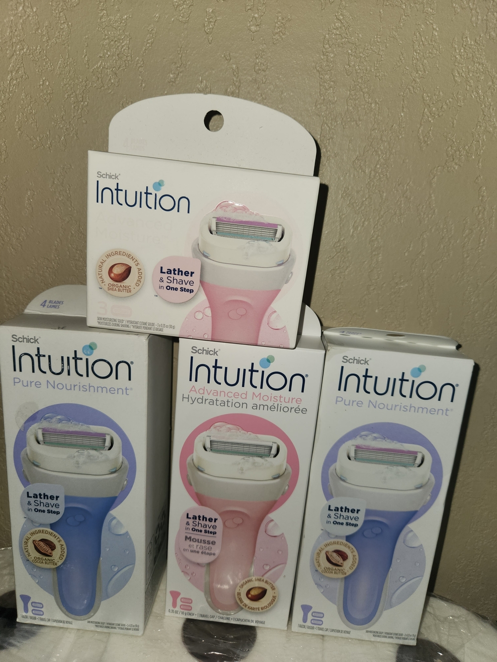 Schick Intuition Women's Pink and Blue Razor Pack - Lather & Shave